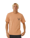 The Rip Curl Mens Fade Out Icon T-Shirt in Clay