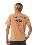 The Rip Curl Mens Fade Out Icon T-Shirt in Clay