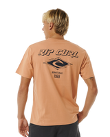 The Rip Curl Mens Fade Out Icon T-Shirt in Clay