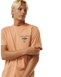 The Rip Curl Mens Fade Out Icon T-Shirt in Clay