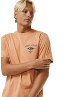 The Rip Curl Mens Fade Out Icon T-Shirt in Clay