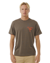 The Rip Curl Mens Fade Out Icon T-Shirt in Rock