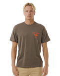 The Rip Curl Mens Fade Out Icon T-Shirt in Rock