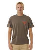 The Rip Curl Mens Fade Out Icon T-Shirt in Rock