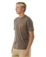 The Rip Curl Mens Fade Out Icon T-Shirt in Rock