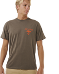 The Rip Curl Mens Fade Out Icon T-Shirt in Rock