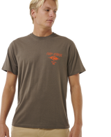 The Rip Curl Mens Fade Out Icon T-Shirt in Rock