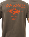 The Rip Curl Mens Fade Out Icon T-Shirt in Rock