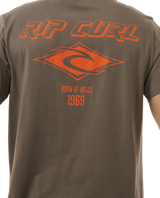 The Rip Curl Mens Fade Out Icon T-Shirt in Rock