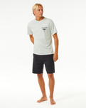 The Rip Curl Mens Fade Out Icon T-Shirt in Light Green