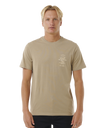 The Rip Curl Mens Search Icon T-Shirt in Sand Dune