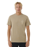 The Rip Curl Mens Search Icon T-Shirt in Sand Dune