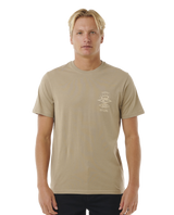 The Rip Curl Mens Search Icon T-Shirt in Sand Dune