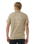 The Rip Curl Mens Search Icon T-Shirt in Sand Dune