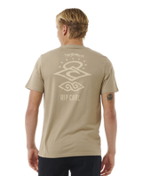 The Rip Curl Mens Search Icon T-Shirt in Sand Dune