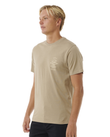 The Rip Curl Mens Search Icon T-Shirt in Sand Dune