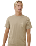 The Rip Curl Mens Search Icon T-Shirt in Sand Dune