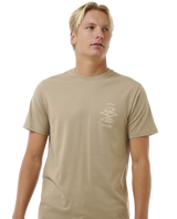 The Rip Curl Mens Search Icon T-Shirt in Sand Dune