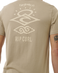 The Rip Curl Mens Search Icon T-Shirt in Sand Dune