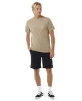 The Rip Curl Mens Search Icon T-Shirt in Sand Dune