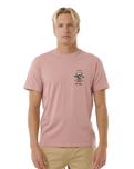 The Rip Curl Mens Search Icon T-Shirt in Mushroom