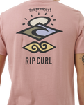 The Rip Curl Mens Search Icon T-Shirt in Mushroom