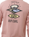 The Rip Curl Mens Search Icon Long Sleeve T-Shirt in Mushroom