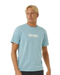 The Rip Curl Mens Big Mumma Icon T-Shirt in Blue & Grey