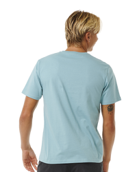 The Rip Curl Mens Big Mumma Icon T-Shirt in Blue & Grey