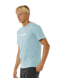 The Rip Curl Mens Big Mumma Icon T-Shirt in Blue & Grey