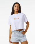 The Rip Curl Womens Island Crop T-Shirt in White