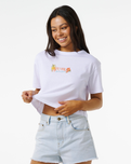 The Rip Curl Womens Island Crop T-Shirt in White