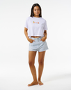 The Rip Curl Womens Island Crop T-Shirt in White