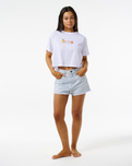 The Rip Curl Womens Island Crop T-Shirt in White