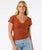 The Rip Curl Womens Soleil Textured Top in Dark Rust