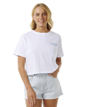 The Rip Curl Womens Coral Sands Crop T-Shirt in White