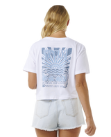 The Rip Curl Womens Coral Sands Crop T-Shirt in White