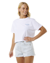 The Rip Curl Womens Coral Sands Crop T-Shirt in White