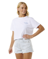 The Rip Curl Womens Coral Sands Crop T-Shirt in White