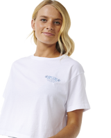 The Rip Curl Womens Coral Sands Crop T-Shirt in White