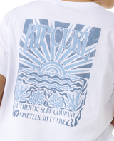 The Rip Curl Womens Coral Sands Crop T-Shirt in White