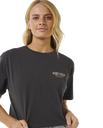 The Rip Curl Womens Coral Sands Crop T-Shirt in Washed Black