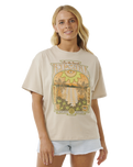 The Rip Curl Womens Slow Down Heritage T-Shirt in Natural