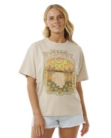 The Rip Curl Womens Slow Down Heritage T-Shirt in Natural