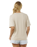 The Rip Curl Womens Slow Down Heritage T-Shirt in Natural