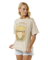 The Rip Curl Womens Slow Down Heritage T-Shirt in Natural