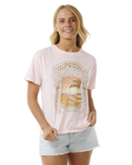 The Rip Curl Womens Sea Shells Relaxed T-Shirt in Pink