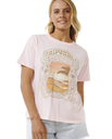 The Rip Curl Womens Sea Shells Relaxed T-Shirt in Pink