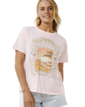 The Rip Curl Womens Sea Shells Relaxed T-Shirt in Pink