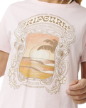 The Rip Curl Womens Sea Shells Relaxed T-Shirt in Pink